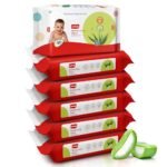 LuvLap Paraben Free Baby Wipes with Aloe Vera (72 Wipes/Pack, Pack of 6)