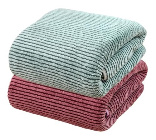 MAXOSHINE Quick Dry Hand Towel for Wash Basin Gym Sports Travel-Super Soft Microfiber Face Towel for Men & Women-40 x 60 cm (Green/Wine, Pack of 2)