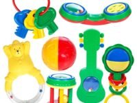 Mee Mee BPA Free Baby Rattles Set, Rattle Gift Set, Made of Food Grade Plastic, Grab Rattles and Soothing Teethers for Babies & Infants, Early Age Toys for Kids, Girls & Boys (Pack of 7, Multicolor)
