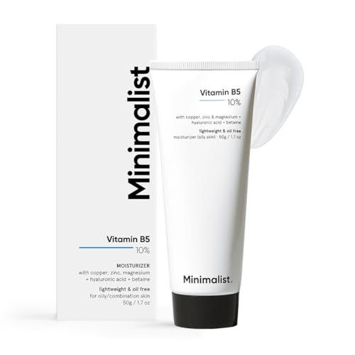 Minimalist Dehydrated Skin & Damaged Barrier Repair Moisturizer with 10% Vitamin B5 | Oil-Free Hydration & Lightweight Gel Formula | Fast-Absorbing & Non-Sticky Lightweight Winter Cream For Women & Men | Fragrance-Free | Suitable for Oily & Acne-Prone Skin | 50 grams