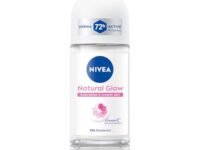 NIVEA Natural Glow Smooth Skin Deodorant Roll On for Women with Vitamin C, Vitamin E, Avocado oil and Licorice Extract | 72 H Even Toned, Smooth & Beautiful Underarms | 0% Alcohol |50 ml