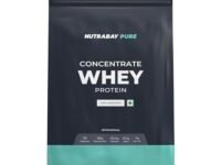 NUTRABAY Pure 100% Raw Whey Protein Concentrate, 23.4g Protein - 1Kg, Unflavoured