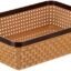 Nakoda 111 Dune Rectangular Storage Basket Without Lid Multipurpose Use For Kitchen & Home Organiser Box For Fruits Vegetables, Toys, Stationary Items, Color May Vary, (28.6 X 20.9 X 8) Cm|Plastic
