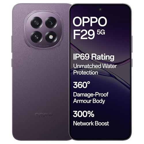 OPPO F29 5G (Solid Purple, 8GB RAM, 128GB Storage) with No Cost EMI/Additional Exchange Offers