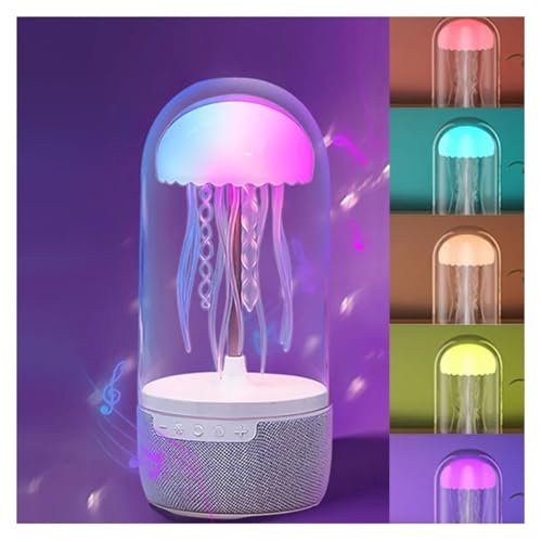 One94Store Jellyfish Lamp Bluetooth Speaker – 7-Color Changing LED Night Light with Floating Jellyfish Effect, Smart Wireless Speaker, 1500mAh Rechargeable Battery
