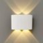 Outdoor Wall Lights Modern LED Wall Lamp Waterproof IP65 8W, Wall Lights Aluminum Casting Up Down 4 Way Outdoor Round LED Wall Lights (White Body)