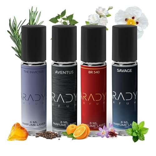 PARADYSE PERFUME™ Luxury Attars Set For Office | Invictus |Aventus | BR 540 | Savage | Natural Fragrance Attar | Premium Attar Gift Pack