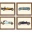Painting Mantra Vintage Car Royal Vehicle Synthetic Wood Framed Painting Decoration Posters for Living Room, Bedroom, Home and Office Wall (Set of 4)