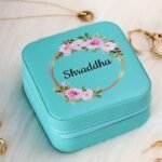 Precious Arts Gifts Personalised Jewellery Organiser Box|Earring|Necklace Storage Case|gift for Sister|Girlfriend|Wife|Mother|Valentineday|Rakshabandhan|Birthday|Anniversary|Mothers day 4x4inch(Green)