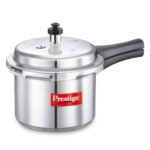 Prestige Popular Virgin Aluminium Precision Weight Valve Outer Lid Pressure Cooker, 3 Liter (Silver)
