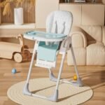 R for Rabbit Marshmallow Lite Baby Feeding High Chair for Babies, 6 Levels Smart Baby Feeding High Chair (Blue)
