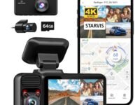 REDTIGER 4K 3 Channel Dash Cam 5G WiFi Built-in GPS, Free 64GB Card, 2160P+1080P+1080P Front and Rear Inside Loop Recording, Triple Car Camera with 3 Inch Screen, IR Night View, WDR, Parking Mode