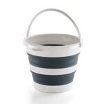 Rayen Mery Folding Bucket 12 litres, PP + thermoplastic, Light and Dark Grey, 35x26cm, plegado 35x6,5 cm