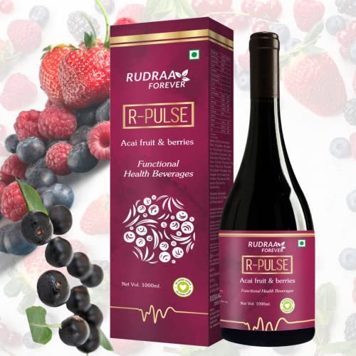 Rudraa R-Pulse Acai Berry Juice For Body Antioxidant | Detoxification Antiviral | Immunity Booster | Weight Management | helping in UTI problem | 1000Ml