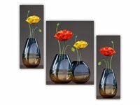 SAF paintings 6 mm MDF UV Textured Multi Effect Floral Paintings Frame (color1)