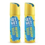 SET WET Deodorant For Men Cool Avatar Refreshing Mint, 150ml (Pack of 2)