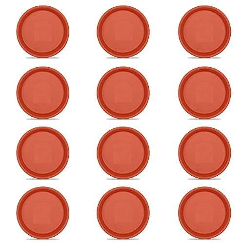 SIGNY Round Bottom Tray(Plate/Saucer) Suitable for 6 Inch Round Plastic Pot - Brown Color- Set of 6 | Heavy Duty Highly Durable Plant Saucer for Indoor Home Decor & Outdoor Balcony Garden (Brown)