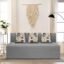 SOFA SANCTUARY 3-Person Sofa Cum Bed Jute Fabric- Washable Cover- Including 3 Cushion - 5' X 6' Ft (Grey Color) Perfect for Home & Office for Guests