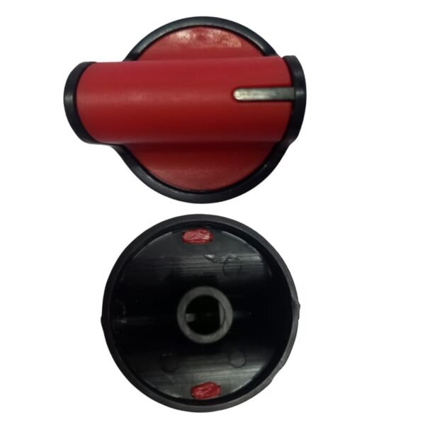 SUN FLASH Gas Stove Replacement Parts | PVC On-Off 2 Red Knob (Pack of 1 Red Excel) | Push Type 8 MM Spindle | Suitable (red knob)