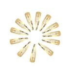 Sana Mega Mart Handcrafted Gold Hair Clip | Gold Tic Tac Hair Clips | Set of 10 Stylish Hair Accessories for Women & Girls