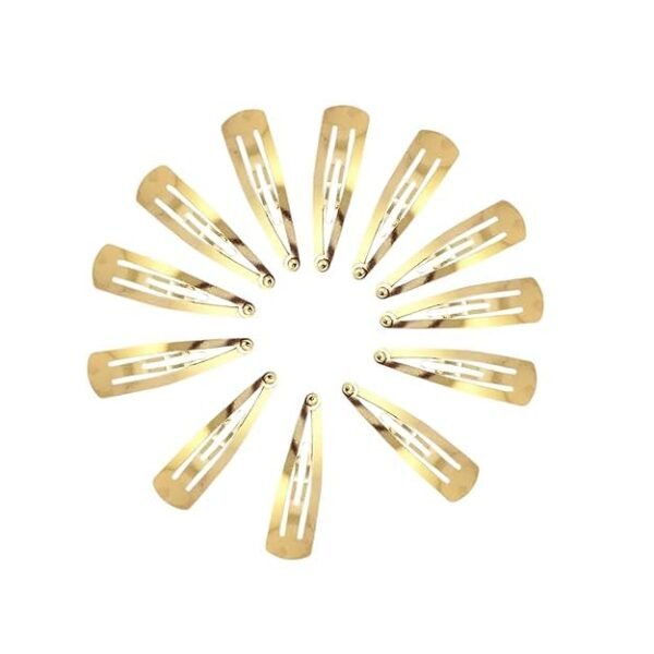 Sana Mega Mart Handcrafted Gold Hair Clip | Gold Tic Tac Hair Clips | Set of 10 Stylish Hair Accessories for Women & Girls
