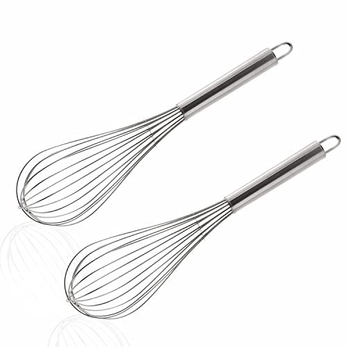 Signoraware Whisk 25cm Round Steel Handle, Set of 2, Silver, Standard, (SG_7055S2_Silver)