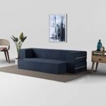 Sleepyhead Sofabed One - Foldable Sofa Cum Bed Made of Luxurious Foam & Fabric with Washable Zipper Cover, Royal Blue, 75 X 48 X 10 (3-Person Sofa)