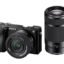 Sony New Alpha ILCE-6100X (Previously ILCE-6100Y) with Upgraded SELP1650 (Ver 2) Power Zoom Lens + SEL55210 Lens | 24.2 MP | APS-C Sensor | Fast Auto Focus | Tiltable LCD – Black