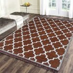Sparrow World Premium Exclusive Chennille Living Room Rectangular Carpet,Area Rug,Durries,Bedcover || 4.5X6 Feet || (Coffee)