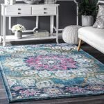 Status Contract Polyester Blend 3D Printed Vintage Persian Carpet Rug Runner with Anti Slip Backing (Multicolour, 4X 6 Feet/Medium)