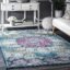 Status Contract Polyester Blend 3D Printed Vintage Persian Carpet Rug Runner with Anti Slip Backing (Multicolour, 4X 6 Feet/Medium)