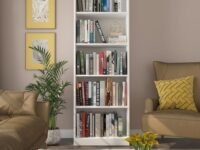 Studio Kook Libro Bookcase/Bookshelf (Moonshine White, 5 Shelves)