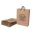 Suffix Retail ® (Pack of 10) Brown Paper Thank You Gift Bags with Braided Cotton Handles (12X8.7X3 inches)