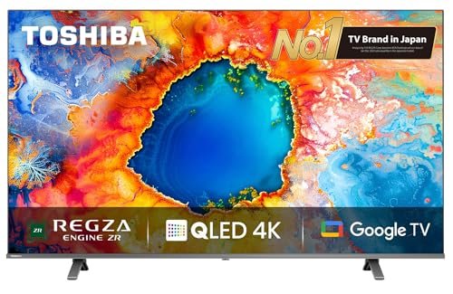 TOSHIBA 215 cm (85 inches) C450NP Series 4K Ultra HD Smart Google QLED TV 85C450NP (Black)
