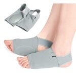 Tellshun Flat Foot Arch Support Socks for Men & Women | Medial Arch Support for Flat Feet Correction Sleeve With Cushion | Plantar Fasciitis Leg Foot Pain Relief Product | Free Size.