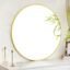 The Arts Box Round Wall Mirror I Metal Frame I Modern Design Metal Frame I Bathroom Wash Basin, Bedroom, Drawing Room, (Gold, 22)
