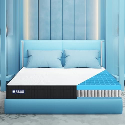 The Sleep Company SmartGRID Luxe Hybrid Mattress | Japanese Patented Technology | Pocketed Spring | Hotel Like Comfort | Luxury Mattress | 10 Years Warranty | Queen Size Double Bed 78x60x8