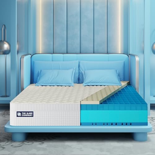 The Sleep Company SmartGRID Luxe Royale Mattress | Japanese Patented Technology with 100% Natural Latex | Ultra Luxury Hotel Like Comfort | King Size Soft Bed Mattress 78x72x10