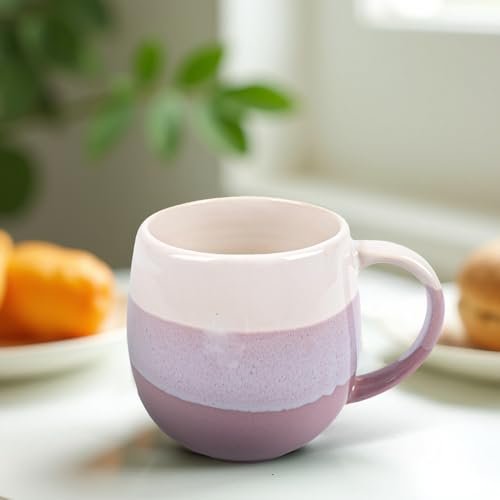 U & U Large Ceramic Coffee Mug (450 ML) | Milk Mug | Microwave & Dishwasher Safe | Coffee Cups | Ideal for Home, Office & Gift (Purple)