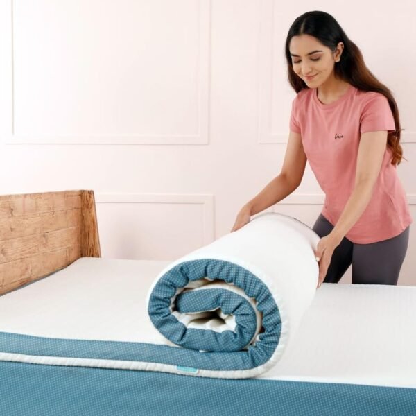 UrbanBed Cool Gel Memory Foam Mattress Topper with Washable Cover -3 Body Zones for Extra Comfort Mattress Topper King Size 75x72-2 inch Thick Mattress Topper with 5 Year Warranty | 30-Nights Trial