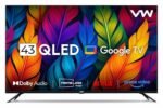 VW 109 cm (43 inches) Pro Series 4K Ultra HD Smart QLED Google TV VW43GQ1 (Black)