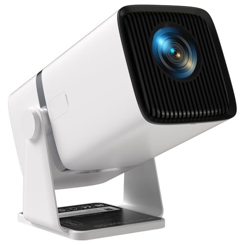 WZATCO Yuva Go Android 13.0 Smart Projector, 1080P & 4K Support, Rotatable Design, Auto & 4D Keystone with Netflix, Prime etc, WiFi 6 & BT, Screen Mirroring, ARC, 720P Native, White