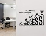 Wallstick 'Team Work - Office - Inspirational - Motivational - Quotes - Wall Sticker' (Vinyl 80 cm x 50 cm)