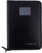 ZesTale PU Leather Multipurpose Professional File Folders for Certificates | Documents Holder | Document Bag | Portfolio Executive File Legal Size Documents Holder (20Leaves,FS) (Set of 1, Black)