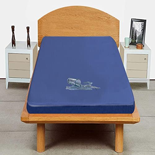 Trance Cotton Feel Terry Ultra Soft Waterproof Mattress Protector | Breathable - Hypoallergenic Mattresses Cover (72x36 inch | 6x3 feet, Classic Blue - Pack of 1)