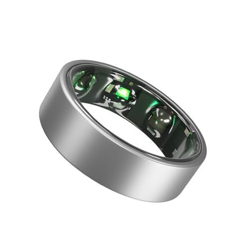 Gabit Smart Ring | Health & Fitness Tracker | Stress & Sleep Monitoring | Buy Ring Sizing Kit First | 15+ Workout Modes | Track Steps, HRV, HR, SPO2 | Smart Ring for Men & Women | Matte Silver 10
