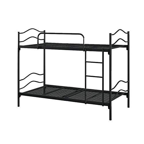 APRODZ Bryce Single Size Metal Bunk Bed (Mild Steel - Black Powdercoated) Kb-1 - Powder Coated