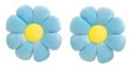 AVSHUB Flower Shaped Floor Pillow Cushion for Kids Room, Living Room, Bedroom, Luxury Kids Furnishing, Throw Pillow, Decorative Cushion, Nursery Décor Birthday Gift (Pack of 2) (35 Cm) (Blue)