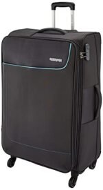 American Tourister Jamaica 80 Cm Large Grey 4 Wheel Spinner Polyester Check-in Soft Luggage for Travel