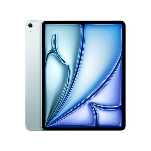 Apple iPad Air 13″ (M2): Liquid Retina Display, 256GB, Landscape 12MP Front Camera / 12MP Back Camera, Wi-Fi 6E + 5G Cellular with eSIM, Touch ID, All-Day Battery Life — Blue